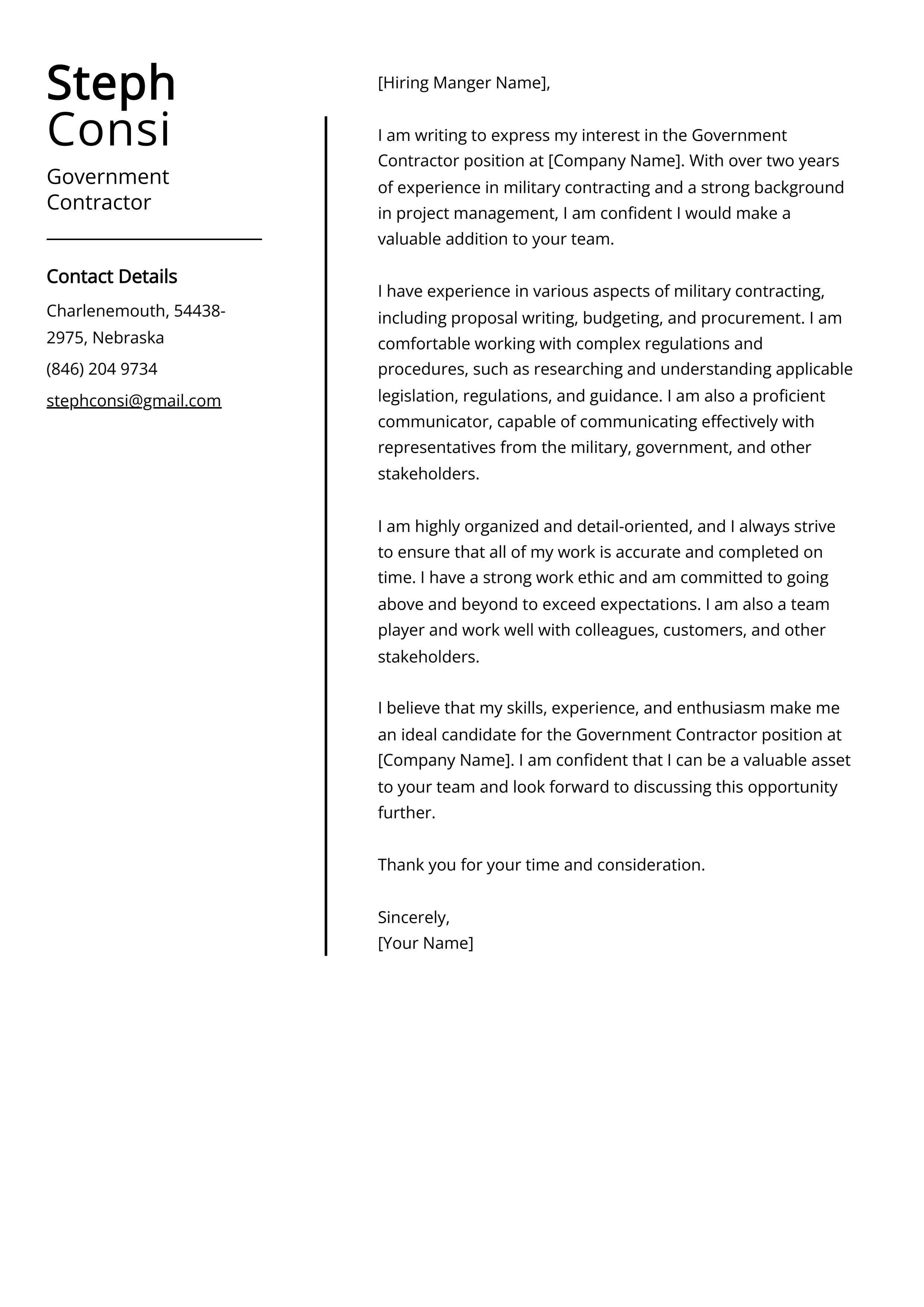 government-contract-brief-template