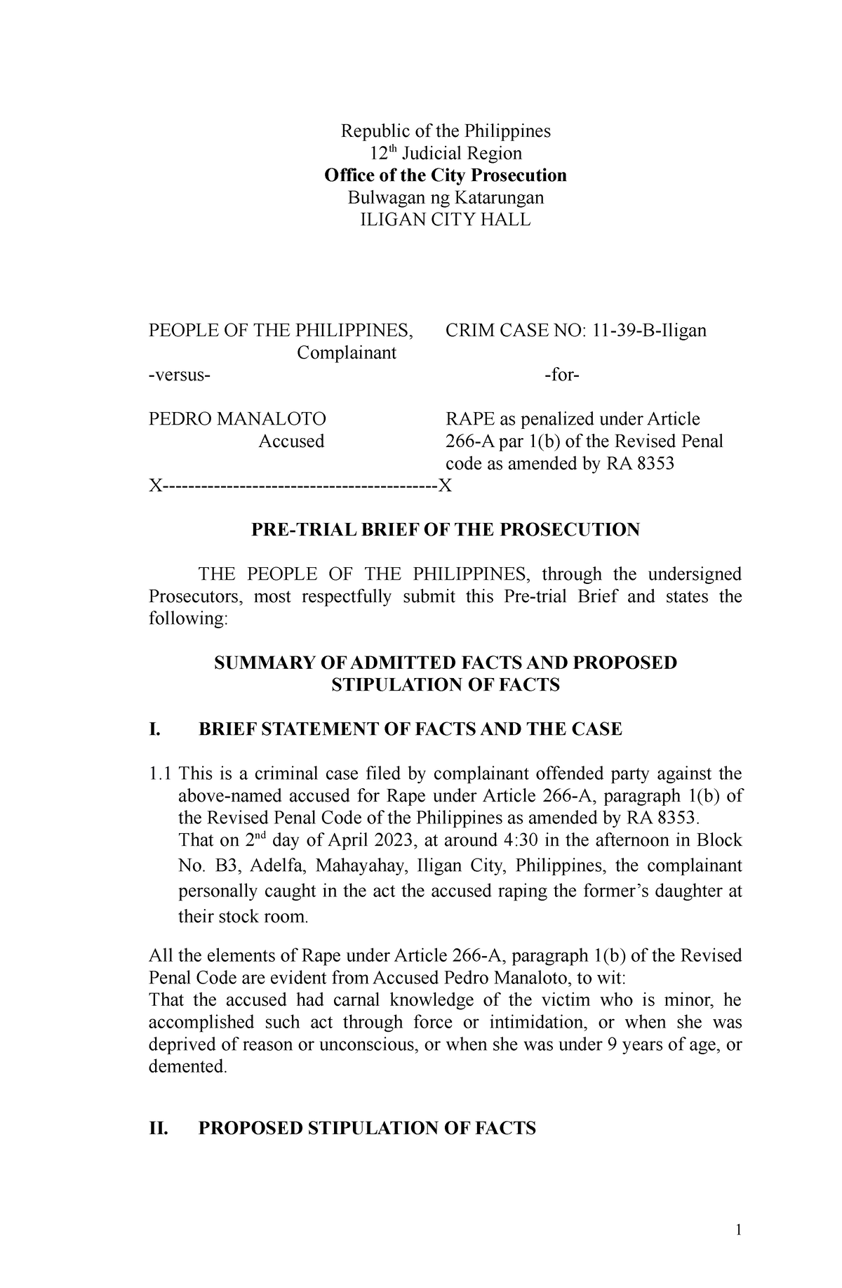Icle Trial Brief Template Votebryanroach Icle Trial Brief Template Votebryanroach