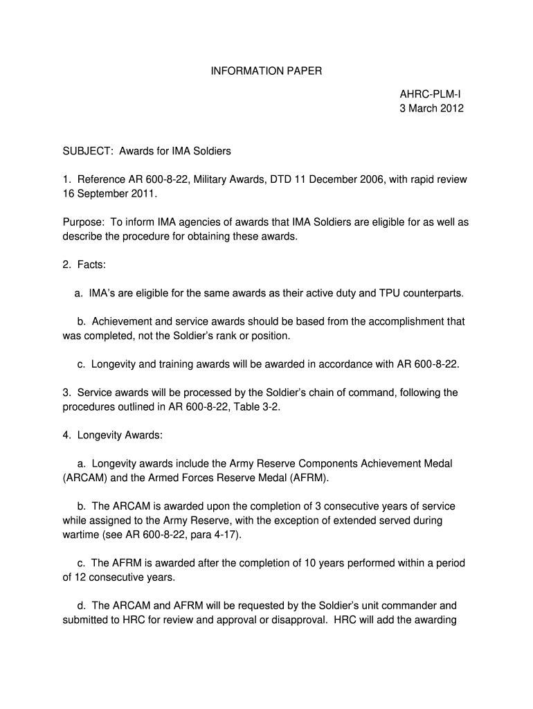 information-brief-army-template