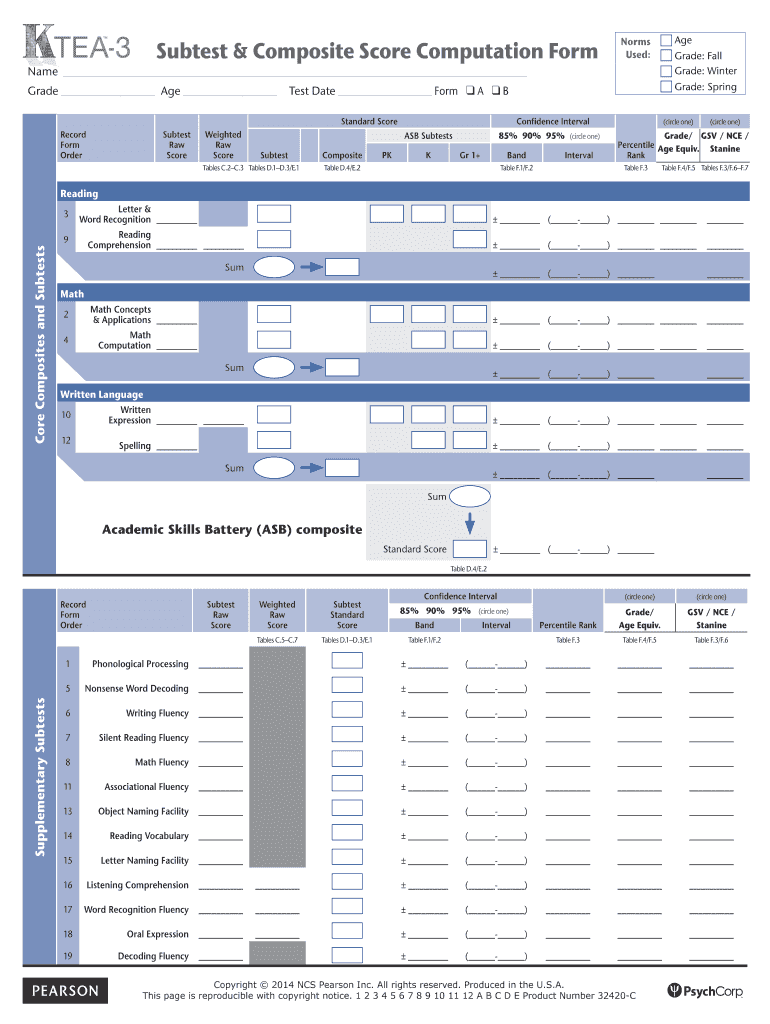 ktea-3-brief-template