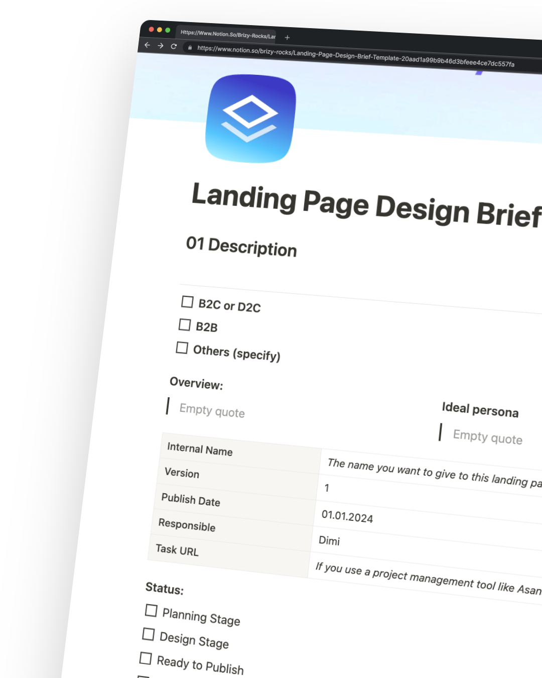 landing-page-brief-template
