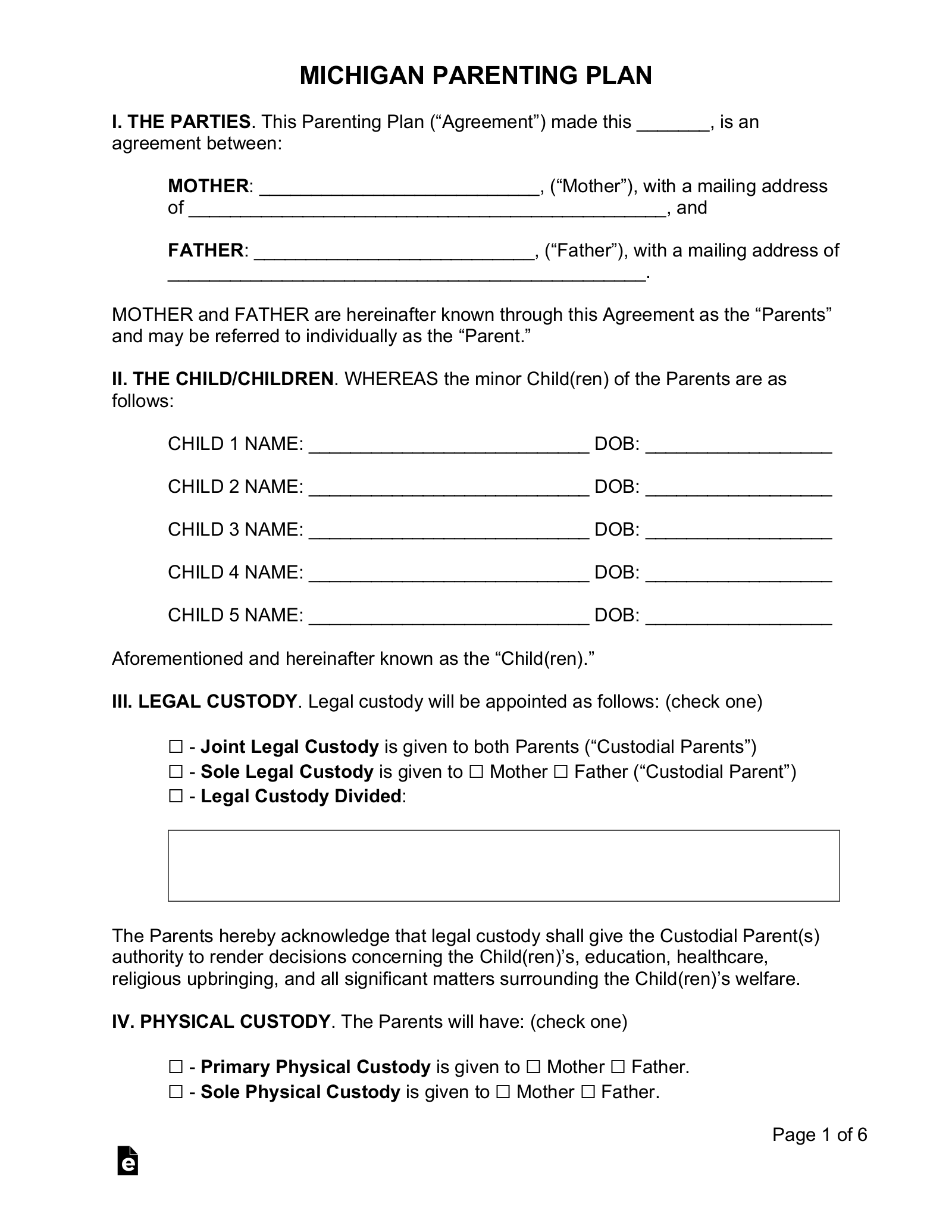 michigan-custody-trial-brief-template