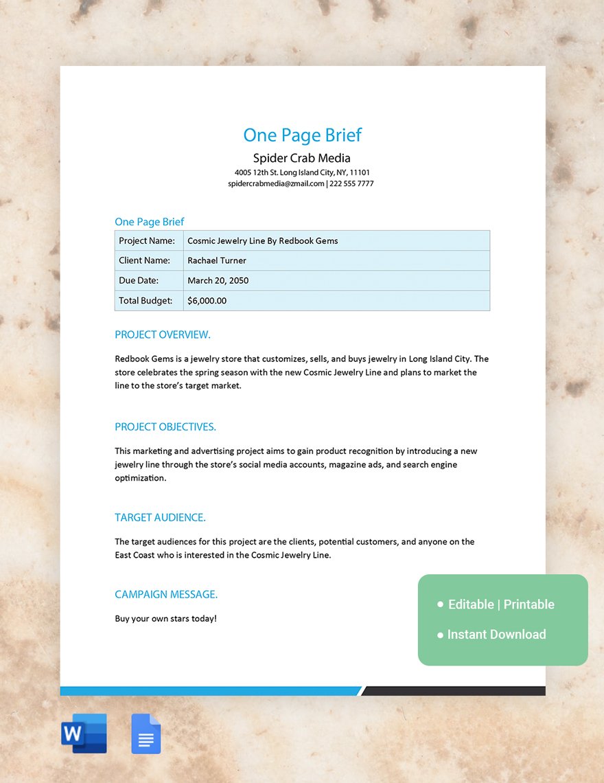 one-page-brief-template