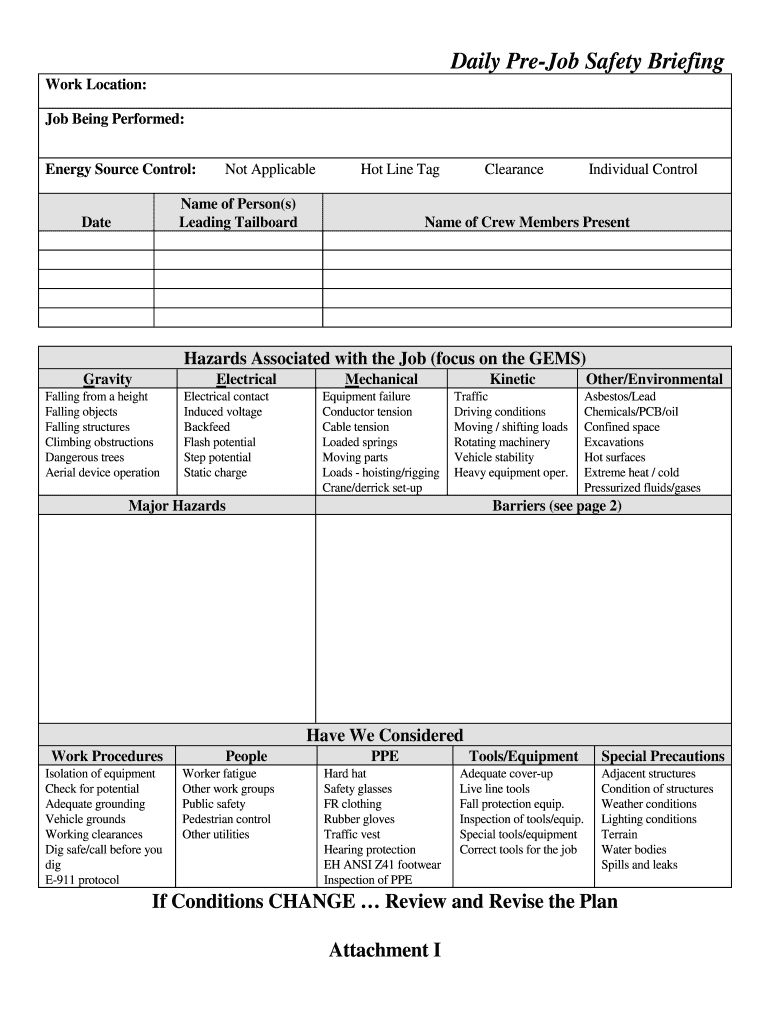 pre-job-brief-template