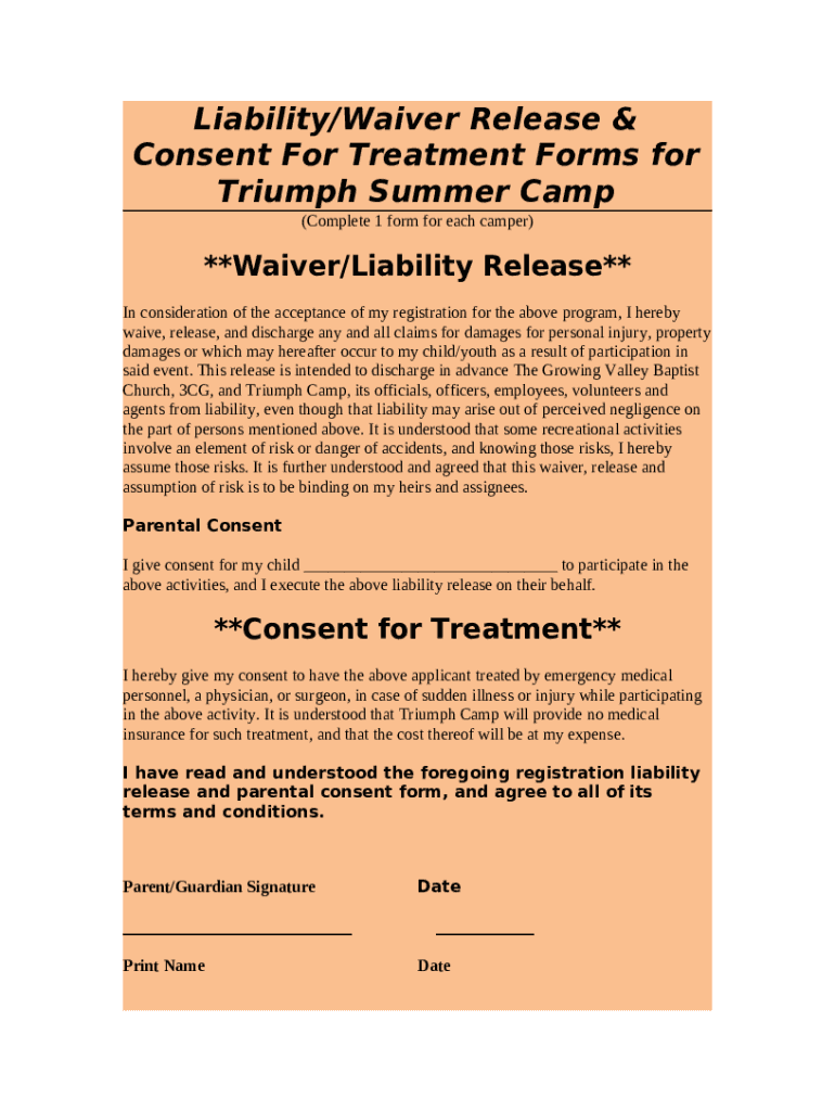 free-camp-waiver-template