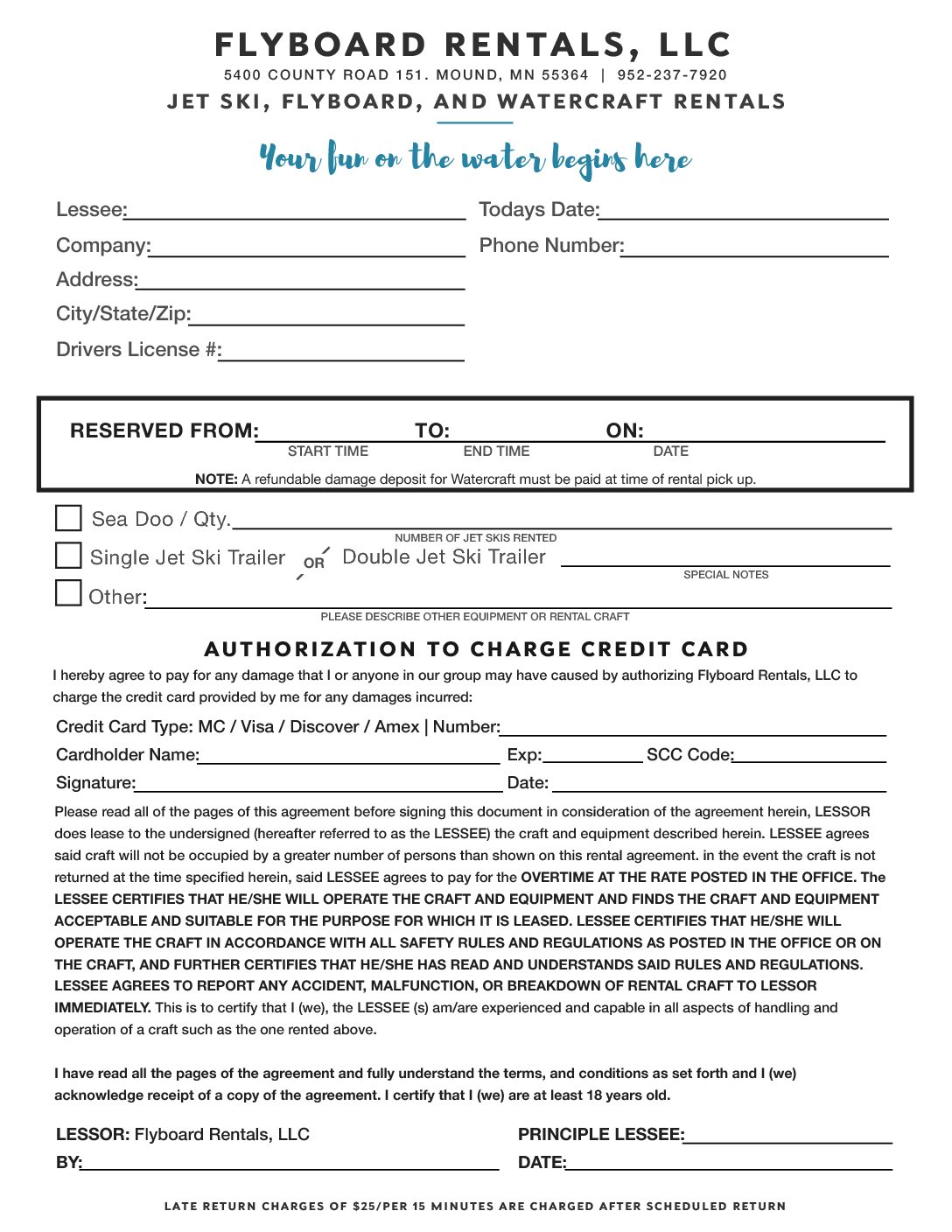 Jet Ski Rental Waiver Template Votebryanroach Jet Ski Rental Waiver Template Votebryanroach