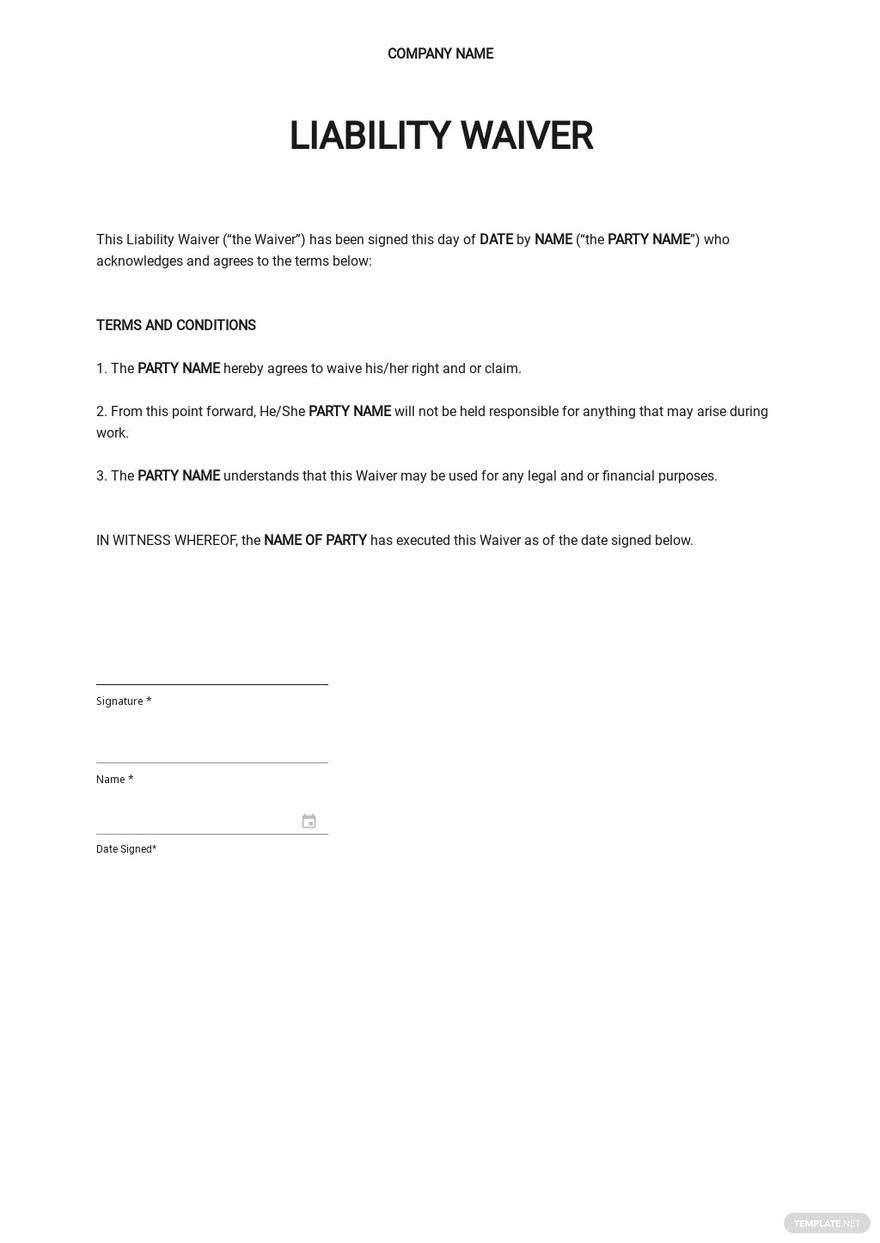 participation-waiver-template