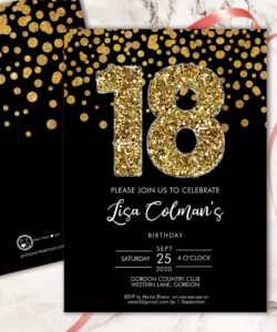 18Th Birthday Invitation Card Template