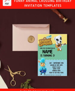 Animal Crossing Birthday Invitation Template Excel