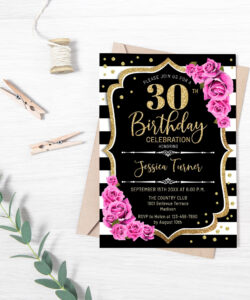 Blank 30Th Birthday Party Invitation Template Word