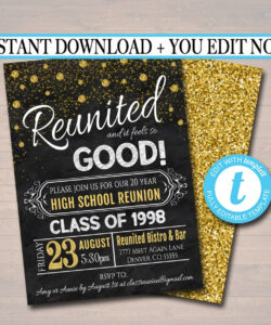 Blank 50Th Class Reunion Invitation Template Word