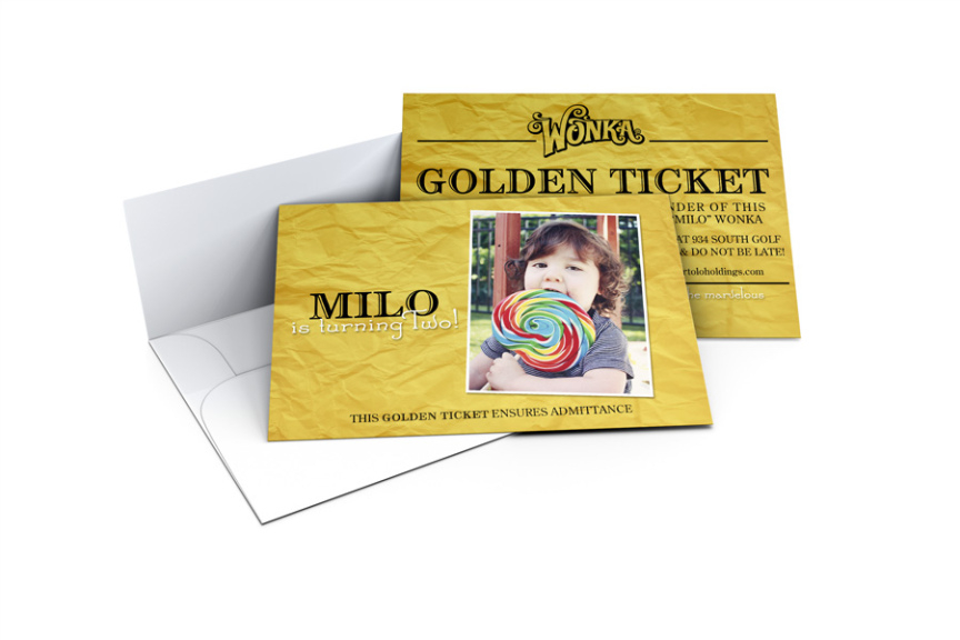 Blank Golden Ticket Birthday Invitation Template Excel Sample