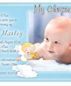 Custom Baptism And Birthday Invitation Template