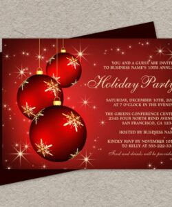 Custom Business Holiday Party Invitation Template Pdf Sample