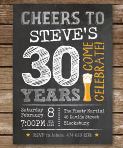 Editable 30Th Birthday Party Invitation Template Pdf Sample