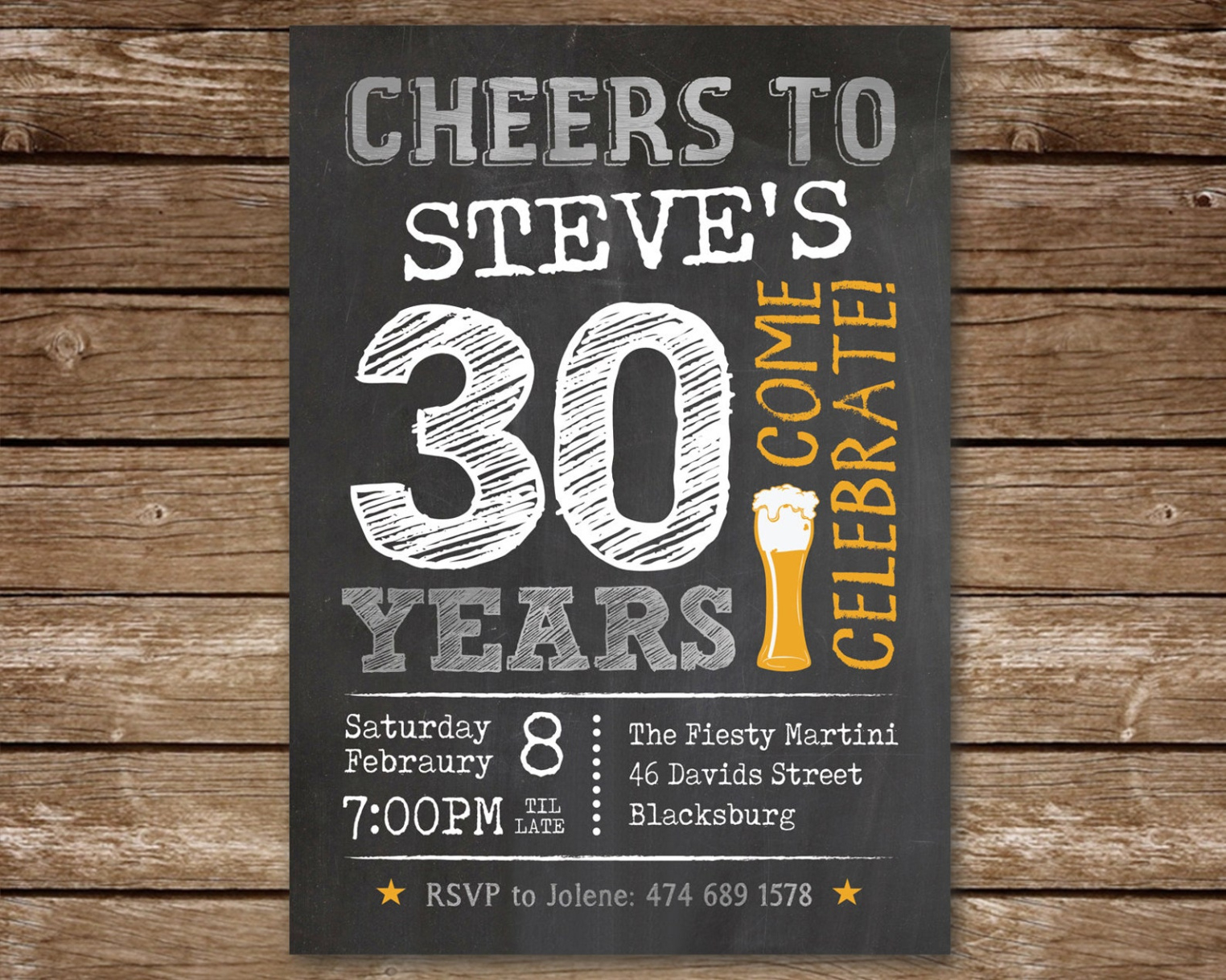 Editable 30Th Birthday Party Invitation Template Pdf Sample