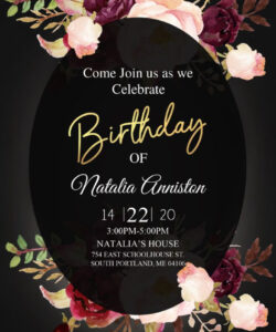 Editable 30Th Birthday Party Invitation Template Word