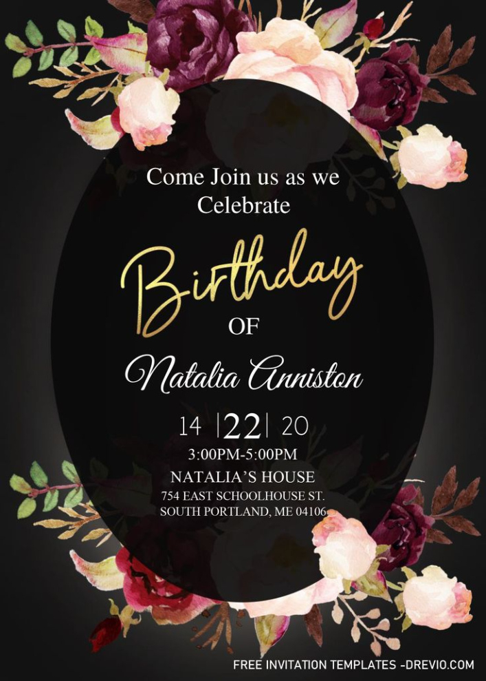 Editable 30Th Birthday Party Invitation Template Word