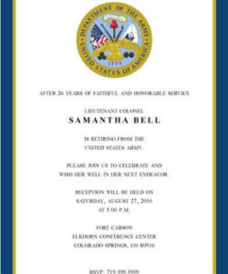 Editable Army Promotion Ceremony Invitation Template Pdf