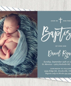 Editable Baptism And Birthday Invitation Template Pdf Sample