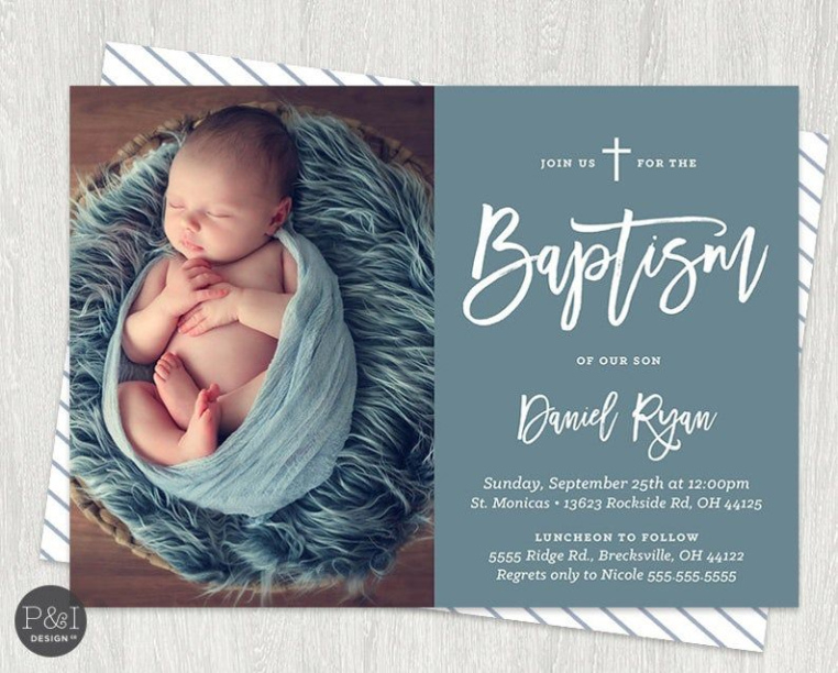 Editable Baptism And Birthday Invitation Template Pdf Sample