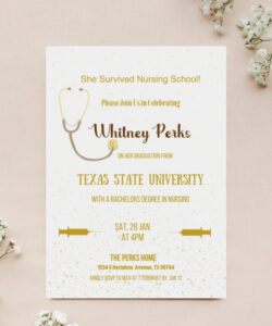 Editable Nursing Pinning Ceremony Invitation Template Excel