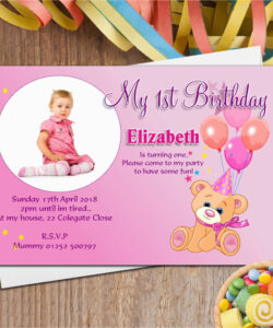 Free Blank 1St Birthday Party Invitation Template Doc Sample