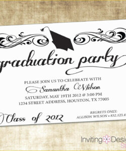 Free Blank High School Graduation Invitation Template Excel Sample