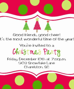 Free Blank Holiday Christmas Party Invitation Template  Sample