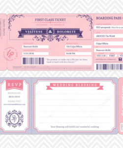 Free  Boarding Pass Wedding Invitation Template