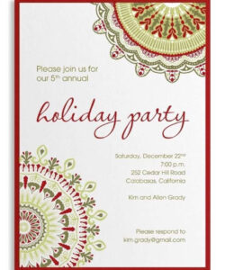 Free  Business Holiday Party Invitation Template Pdf