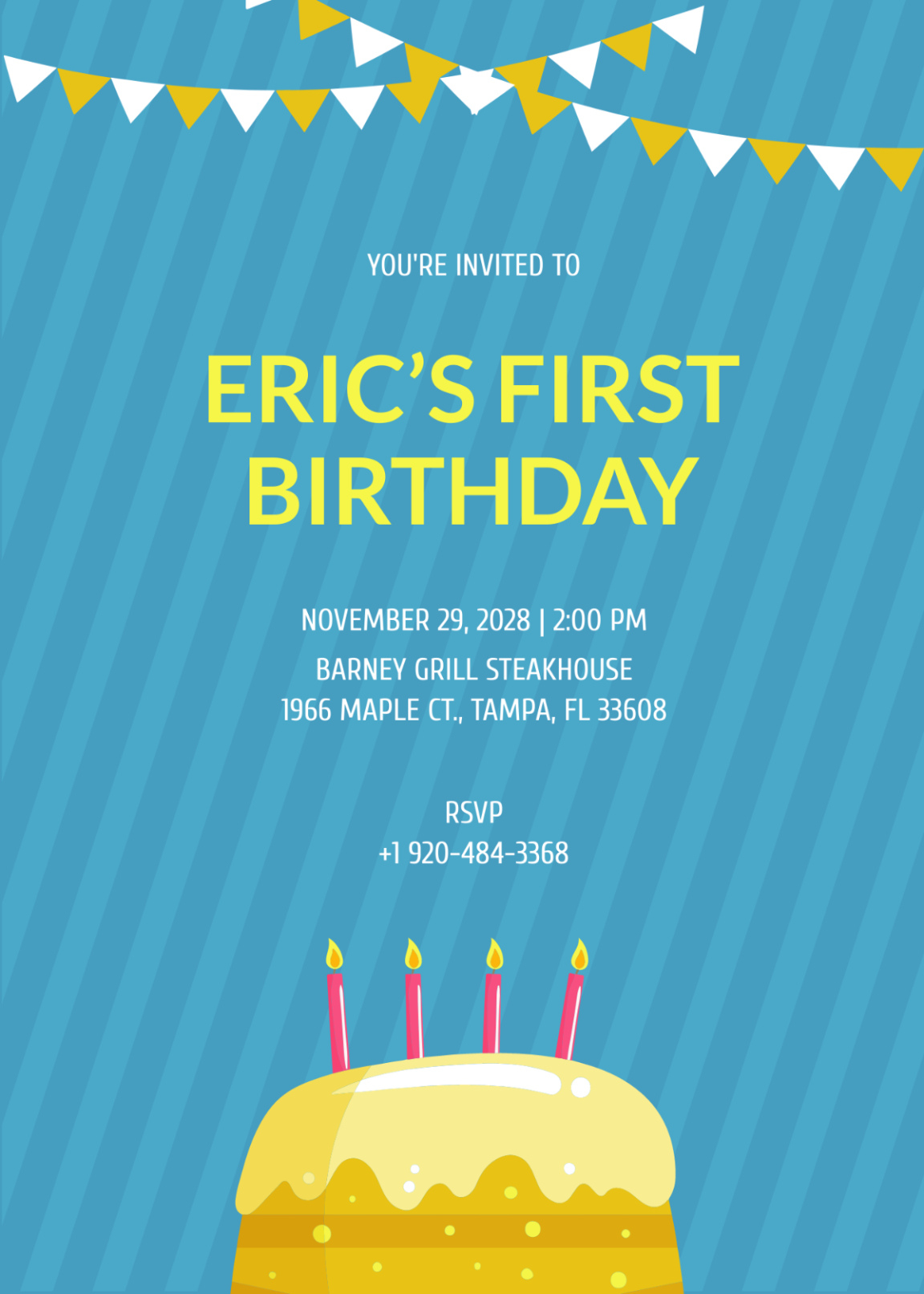 Free Editable 1St Birthday Party Invitation Template Excel Sample