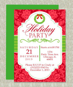 Free Editable Holiday Christmas Party Invitation Template Pdf