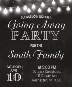 Free  Going Away Party Invitation Template