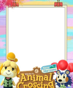 Free Printable Animal Crossing Birthday Invitation Template Pdf Sample