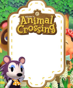 Free Printable Animal Crossing Birthday Invitation Template Word