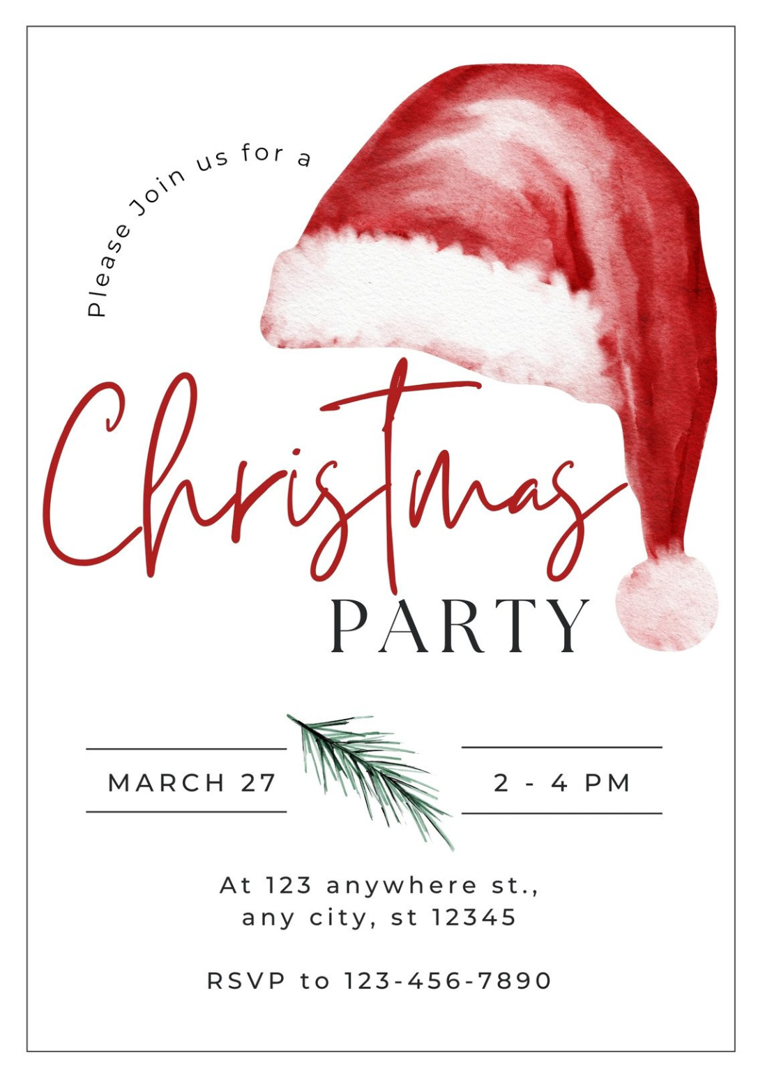 Free Printable Business Holiday Party Invitation Template Doc