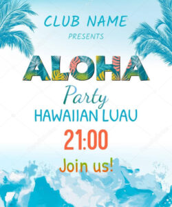 Free Printable Hawaiian Pool Party Invitation Template Excel Sample