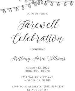 Going Away Party Invitation Template Word