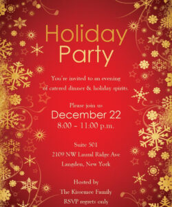 Holiday Christmas Party Invitation Template Doc Sample