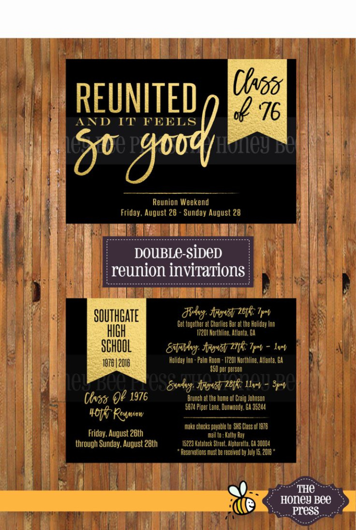 Printable 50Th Class Reunion Invitation Template Doc