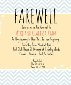 Printable Going Away Party Invitation Template Pdf Sample