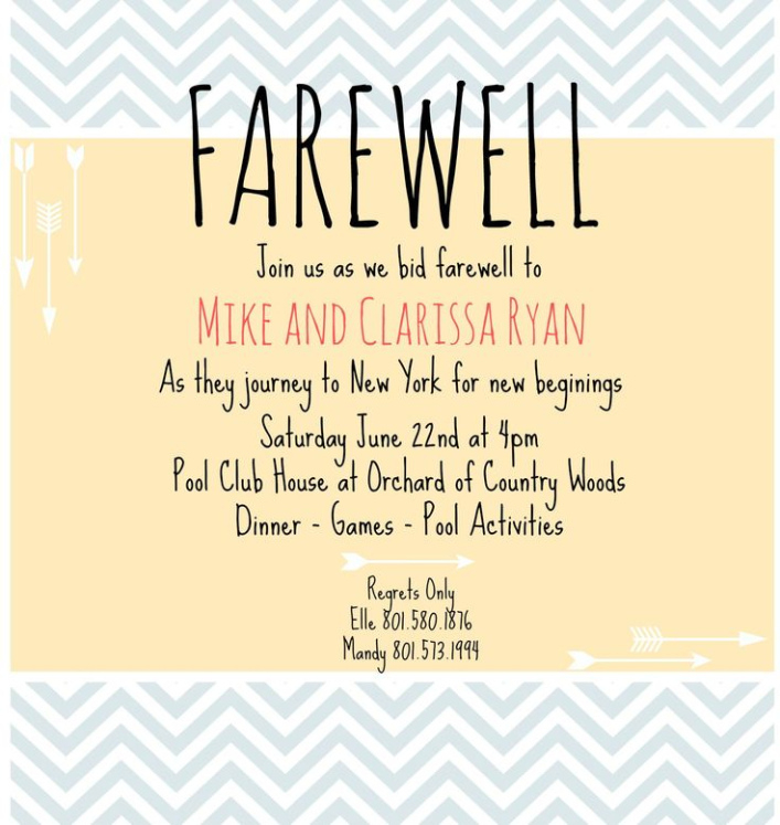 Printable Going Away Party Invitation Template Pdf Sample