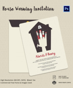 Printable House Warming Invitation Background Template  Sample