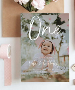 1St Birthday Invitation Card Template Doc Sample