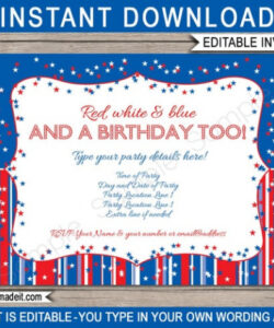 4Th Of July Party Invitation Template Doc Sample