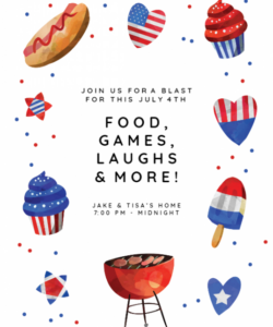 4Th Of July Party Invitation Template Excel Sample