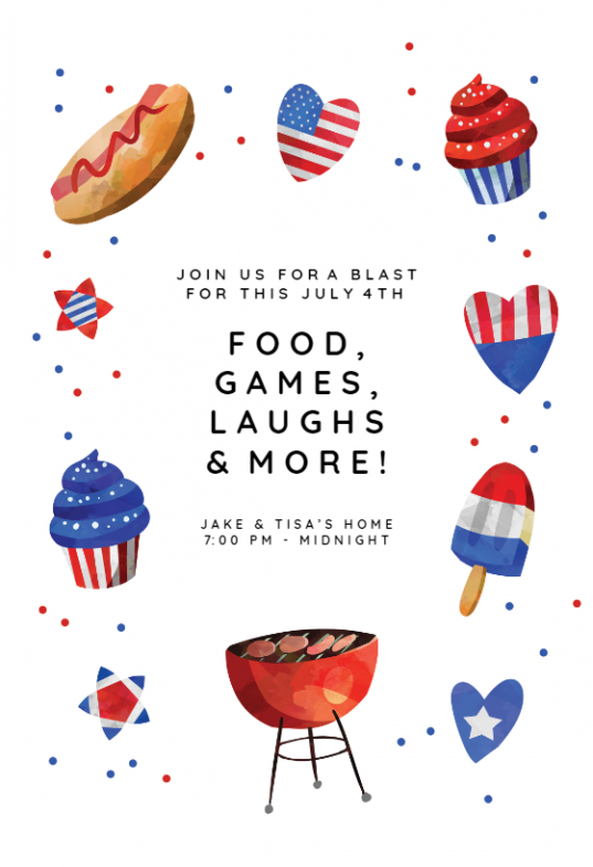 4Th Of July Party Invitation Template Excel Sample