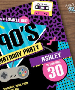 90S House Party Invitation Template