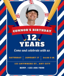 Baseball Birthday Party Invitation Template Pdf